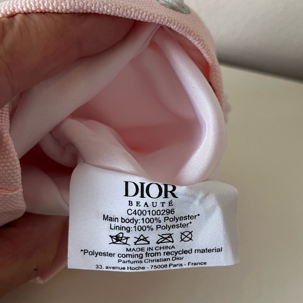 NEW Dior Beauty Pink Drawstring Makeup Cosmetics Bucket Bag Pouch - Picture 3 of 4